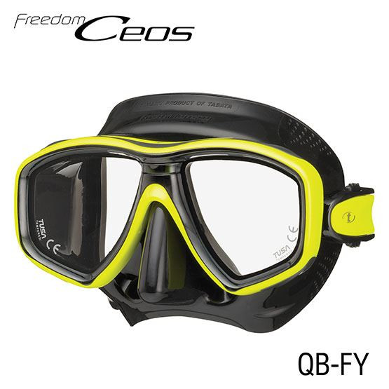 TUSA CEOS Tauchmaske schwarz-gelb QBFY