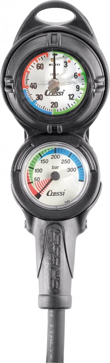 Cressi Konsole PD2 Tiefenmesser + Finimeter